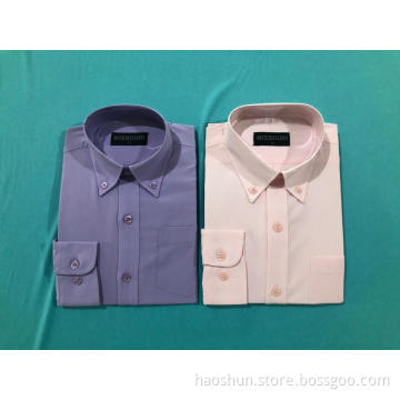 Competitive Price Button Collar Kids Long Sleeve Shirts